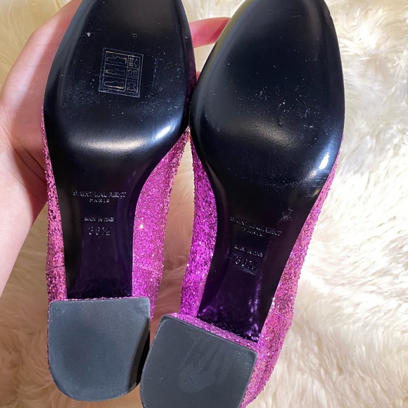 Authentic Saint Laurent glitter ankle boots - Picture 9 of 16